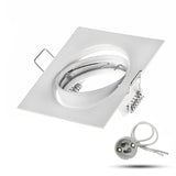 Square White Downlight Recessed Lighting Kit fitting COB 6W LED Bulb GU10 MR16 Ceiling Spot light fixture With MR16/GU5.3 Socket