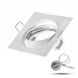 Square White Downlight Recessed Lighting Kit fitting COB 6W LED Bulb GU10 MR16 Ceiling Spot light fixture With MR16/GU5.3 Socket