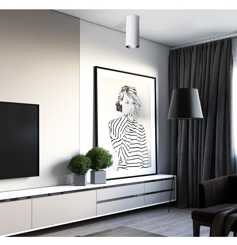 Surface Mounted Cylindrical LED COB Downlight Gold Reflector 7W 10W 12W 15W LED Ceiling Bulbs Lamp Spot Light LED Downlight