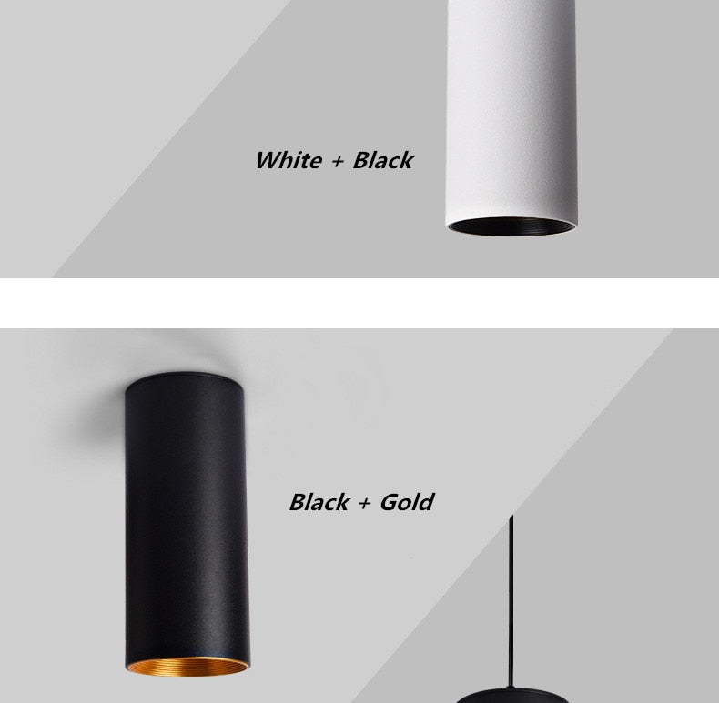 Surface Mounted Cylindrical LED COB Downlight Gold Reflector 7W 10W 12W 15W LED Ceiling Bulbs Lamp Spot Light LED Downlight