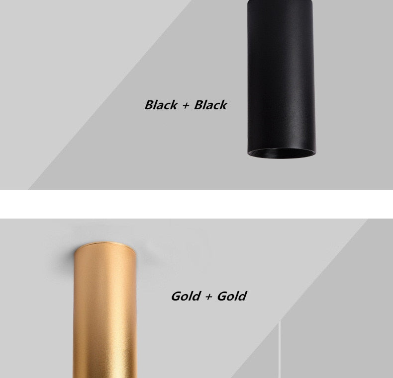 Surface Mounted Cylindrical LED COB Downlight Gold Reflector 7W 10W 12W 15W LED Ceiling Bulbs Lamp Spot Light LED Downlight