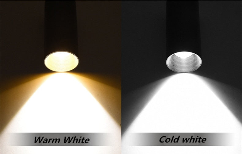 Surface Mounted Cylindrical LED COB Downlight Gold Reflector 7W 10W 12W 15W LED Ceiling Bulbs Lamp Spot Light LED Downlight