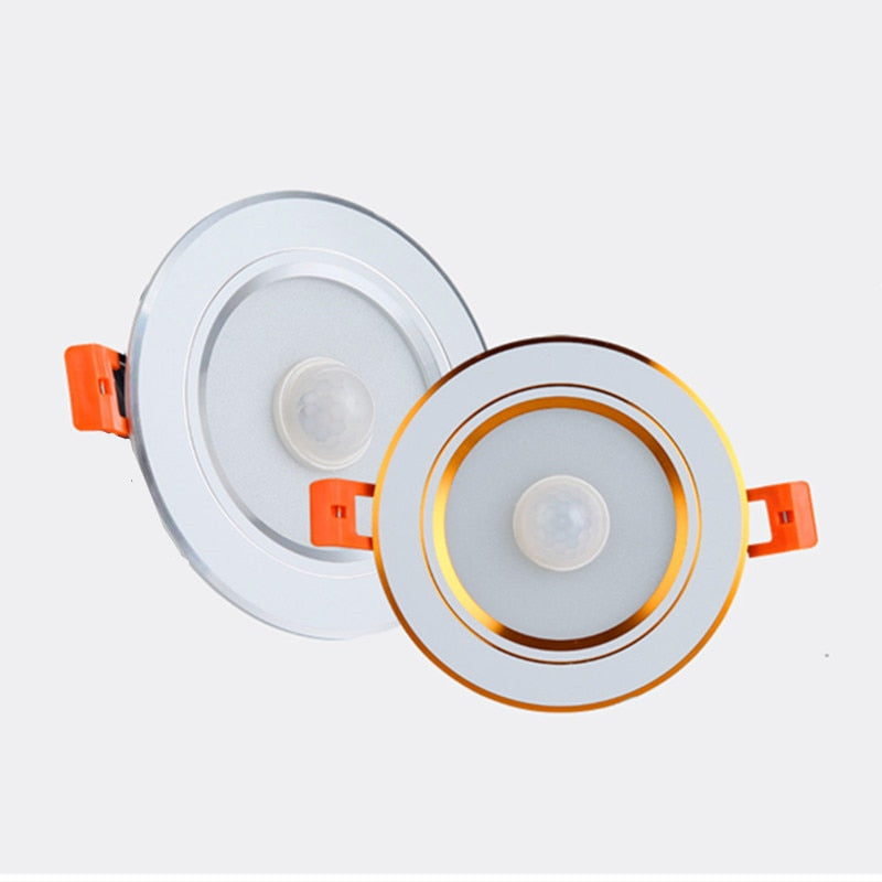 PIR LED Panel Lamps Recessed Downlights Pir Infrared Motion Sensor 5W 7W 9W 230v LED Ceiling Bulb For Smart Home Lighting