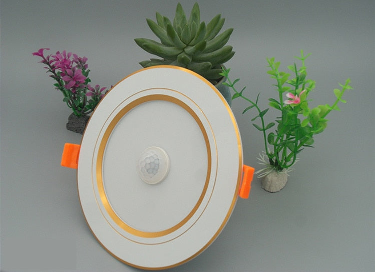 PIR LED Panel Lamps Recessed Downlights Pir Infrared Motion Sensor 5W 7W 9W 230v LED Ceiling Bulb For Smart Home Lighting