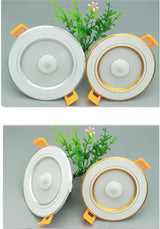 PIR LED Panel Lamps Recessed Downlights Pir Infrared Motion Sensor 5W 7W 9W 230v LED Ceiling Bulb For Smart Home Lighting