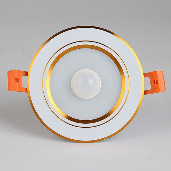 PIR LED Panel Lamps Recessed Downlights Pir Infrared Motion Sensor 5W 7W 9W 230v LED Ceiling Bulb For Smart Home Lighting