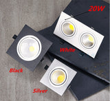 Dimmable LED COB Spotlight Ceiling lamp AC 110V 220V 7W 9W 12W 15W 18W Aluminum Recessed Downlights Square Led Panel Light