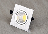 Dimmable LED COB Spotlight Ceiling lamp AC 110V 220V 7W 9W 12W 15W 18W Aluminum Recessed Downlights Square Led Panel Light