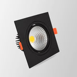 Dimmable LED COB Spotlight Ceiling lamp AC 110V 220V 7W 9W 12W 15W 18W Aluminum Recessed Downlights Square Led Panel Light