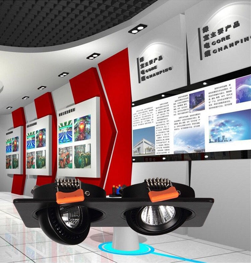 LED Dimmable Square cob recessed Downlight COB 5W 7W 10W 15W 20W 30W LED Spot light decoration Ceiling Lamp ac85-265V LED light