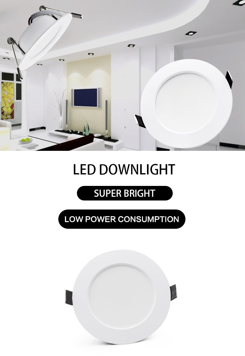 Spot LED Downlight 7W 9W 12W 15W 18W AC 220V 240V Waterproof Warm White Cold White Kitchen Round Recessed Lamp LED Spot Lighting