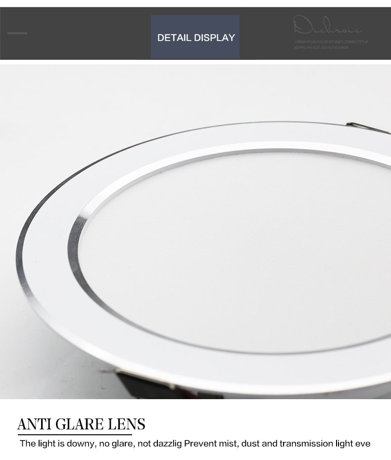 Spot LED Downlight 7W 9W 12W 15W 18W AC 220V 240V Waterproof Warm White Cold White Kitchen Round Recessed Lamp LED Spot Lighting