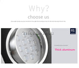 Super Bright Square Dimmable black Silver Aluminum 9W 12W 15W 18W LED Downlight AC 220V 110V Recessed LED Spot Lighting