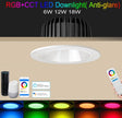 6W 12W 18W RGB+CCT LED Downlight FUT070 FUT071 FUT072 Smart Phone APP Remote Voice Control Anti-glare 16 Millions Colors