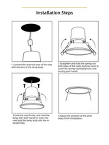 Aisilan 4 Inch 10CM Dimmable LED Downlight Anti-Glare Recessed Ceiling Spot Light 15W for Living Room Hotel Mall Bedroom