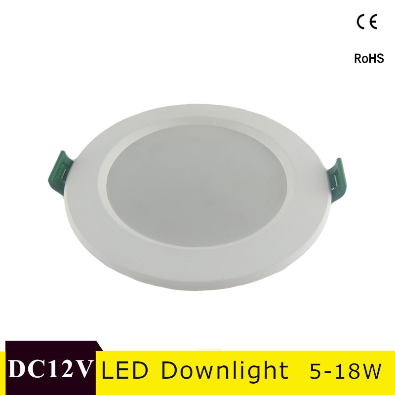 DC 12V Led Downlight 18W 15W 12W 9W 5W LED Ceiling Lamp Cold White Round LED Panel Light LED Spot light Indoor Lighting