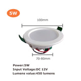 DC 12V Led Downlight 18W 15W 12W 9W 5W LED Ceiling Lamp Cold White Round LED Panel Light LED Spot light Indoor Lighting