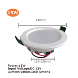 DC 12V Led Downlight 18W 15W 12W 9W 5W LED Ceiling Lamp Cold White Round LED Panel Light LED Spot light Indoor Lighting