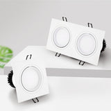 Recessed Double LED Dimmable Downlight COB 7w 9w 12W 24W Spot Decoration Room Ceiling Lamp AC 220V LED Panel Lights Hotel Room