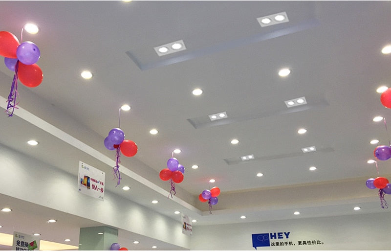 Recessed Double LED Dimmable Downlight COB 7w 9w 12W 24W Spot Decoration Room Ceiling Lamp AC 220V LED Panel Lights Hotel Room