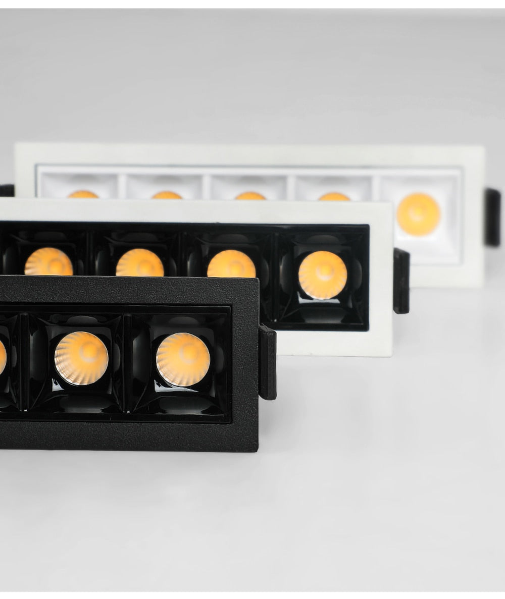 LED Downlight Dimmable Strip Line Light Bar Creative Linear Recessed Embeded Ceiling Lamps Living Room Corridor Indoor Lighting