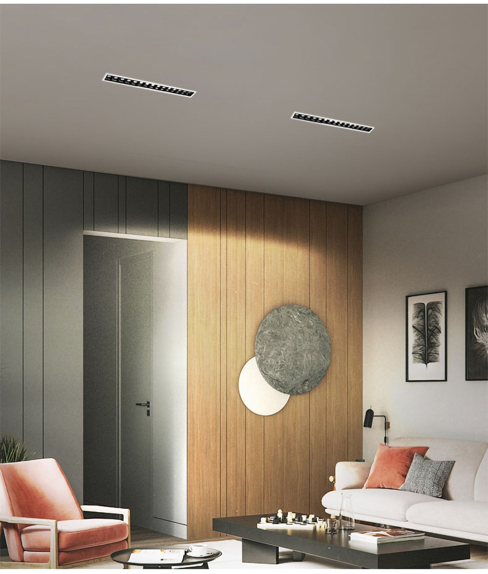 LED Downlight Dimmable Strip Line Light Bar Creative Linear Recessed Embeded Ceiling Lamps Living Room Corridor Indoor Lighting