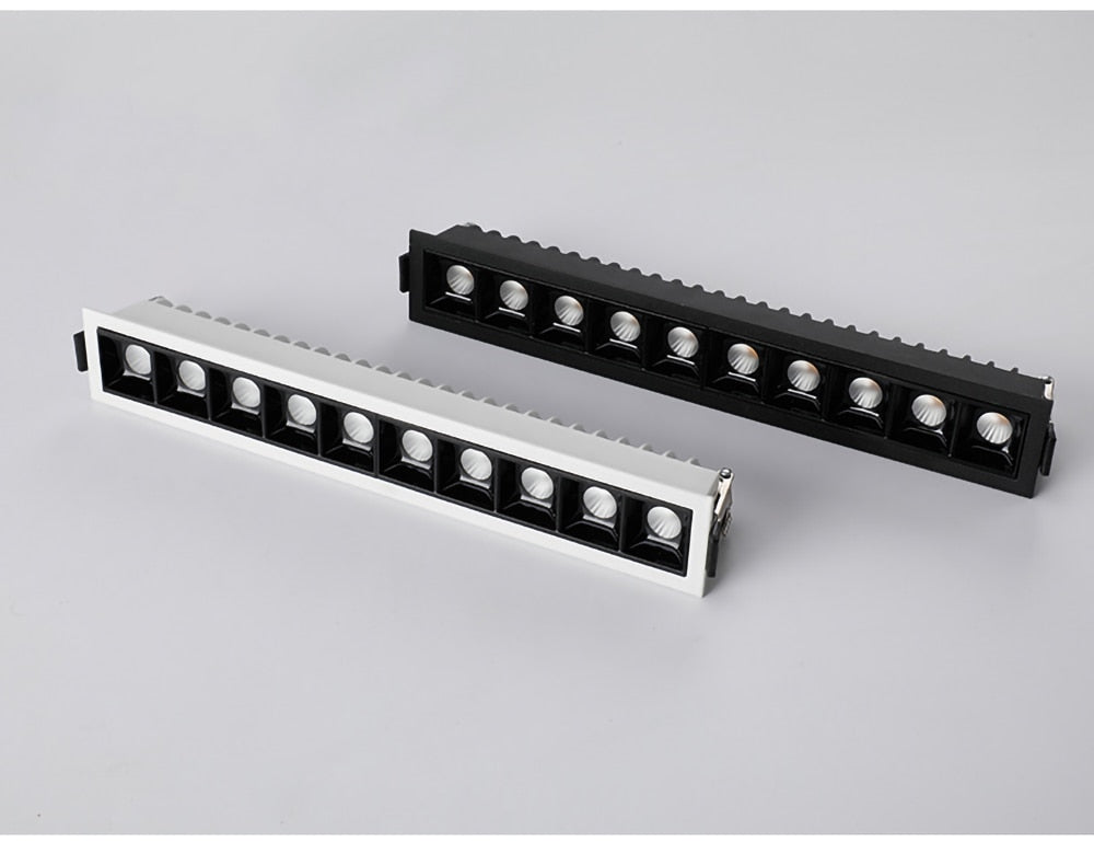 LED Downlight Dimmable Strip Line Light Bar Creative Linear Recessed Embeded Ceiling Lamps Living Room Corridor Indoor Lighting