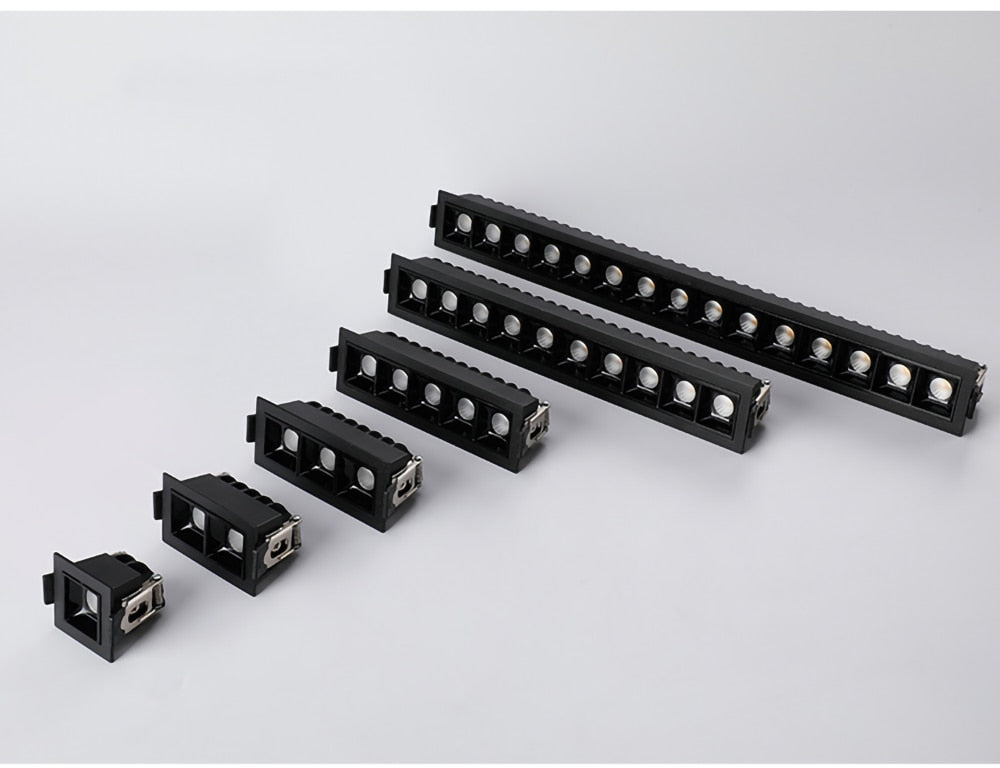 LED Downlight Dimmable Strip Line Light Bar Creative Linear Recessed Embeded Ceiling Lamps Living Room Corridor Indoor Lighting