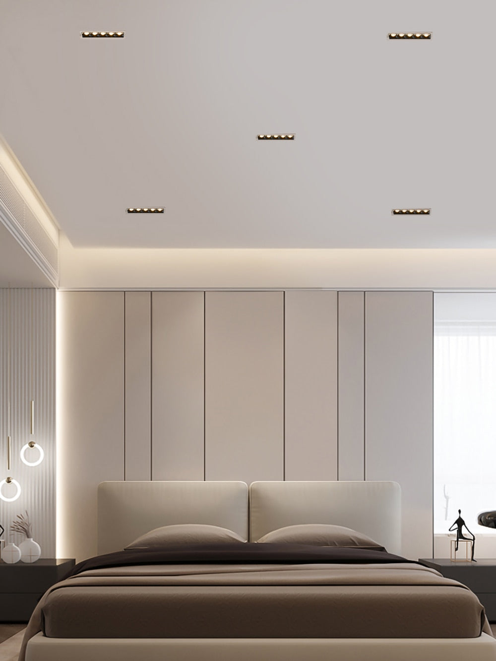 LED Downlight Dimmable Strip Line Light Bar Creative Linear Recessed Embeded Ceiling Lamps Living Room Corridor Indoor Lighting