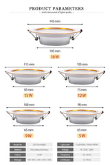 KARWEN 5W 9W 12W 15W 18W LED Downlight AC 220V 230V 240V Ceiling light bulb Gold Body Led spotlight for living room