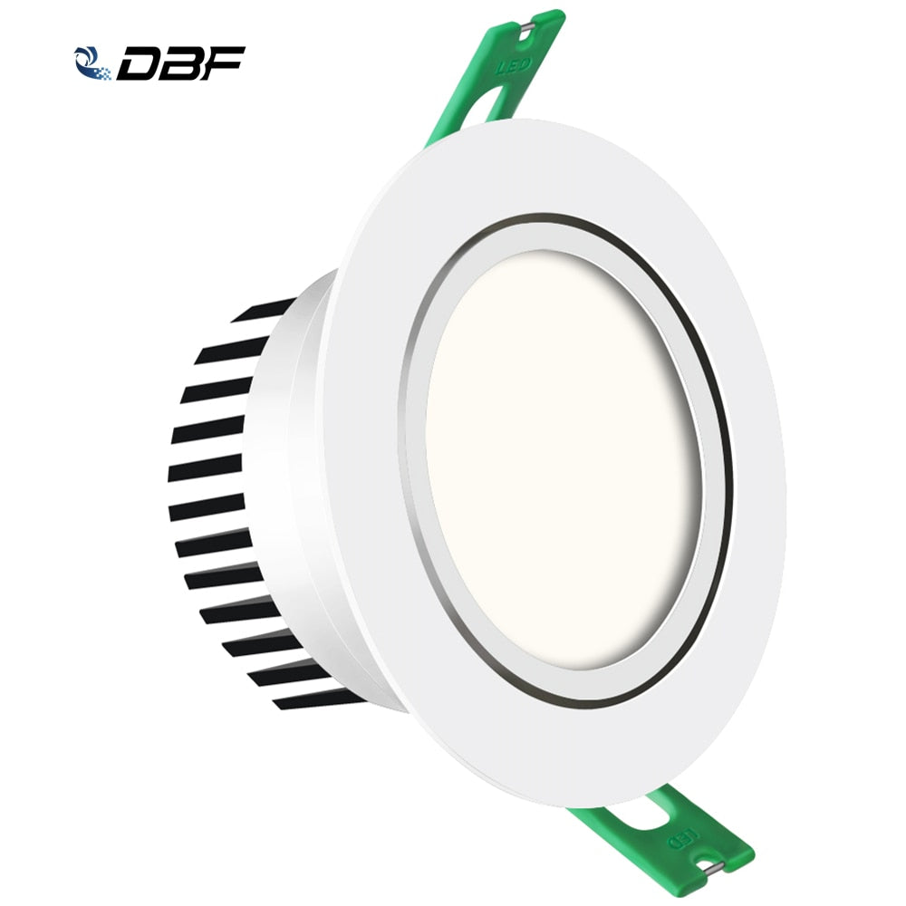DBF Angle Adjustable Ceiling Recessed Downlight Dimmable 5W 7W 10W 12W Frosted Lens Soft Light LED Spot Lights Home Kitchen
