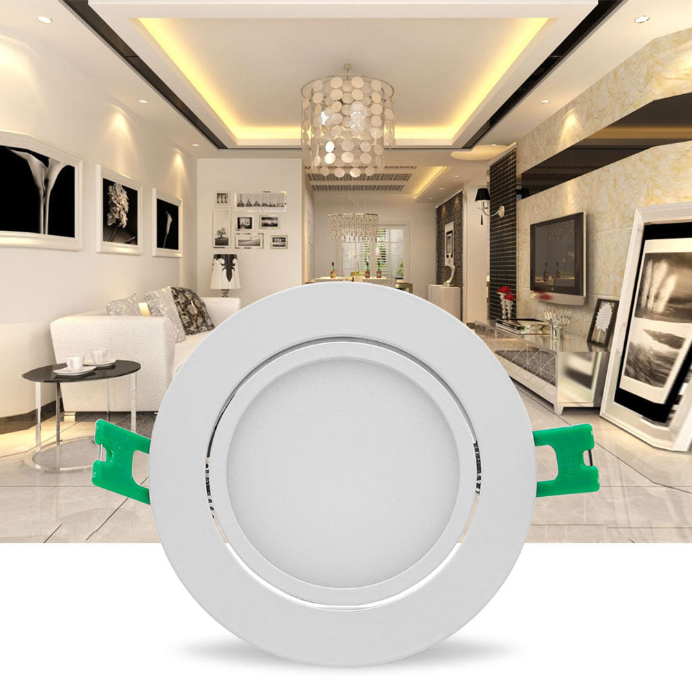 DBF Angle Adjustable Ceiling Recessed Downlight Dimmable 5W 7W 10W 12W Frosted Lens Soft Light LED Spot Lights Home Kitchen