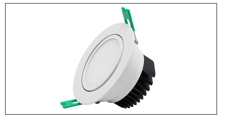 DBF Angle Adjustable Ceiling Recessed Downlight Dimmable 5W 7W 10W 12W Frosted Lens Soft Light LED Spot Lights Home Kitchen