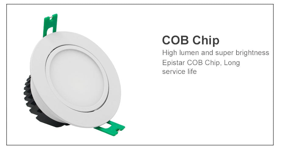 DBF Angle Adjustable Ceiling Recessed Downlight Dimmable 5W 7W 10W 12W Frosted Lens Soft Light LED Spot Lights Home Kitchen