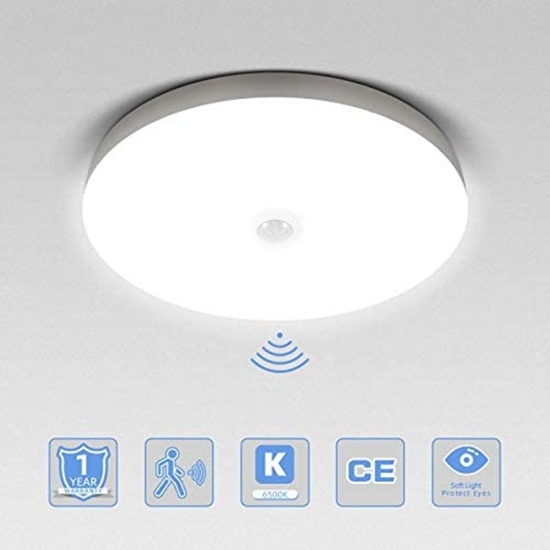 PIR  Motion Sensor Ceiling Lights Modern Surface Mounted Led Panel Ceiling Lamp for Living Room Lighting Fixture