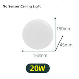 PIR  Motion Sensor Ceiling Lights Modern Surface Mounted Led Panel Ceiling Lamp for Living Room Lighting Fixture