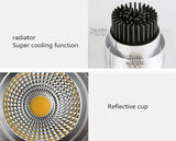 square cob Dimmable Led downlight light Ceiling  Light 7w 10w 14w 20w 21W 30W ac110-230V ceiling recessed Lights Indoor Lighting