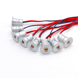 10pcs Indoor LED Spotlight 1W DC12V Recessed Ceiling Spot Light Downlight Dimmable Small Cabinet Showcase Light IP65 Canopy Spot