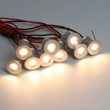 10pcs Indoor LED Spotlight 1W DC12V Recessed Ceiling Spot Light Downlight Dimmable Small Cabinet Showcase Light IP65 Canopy Spot
