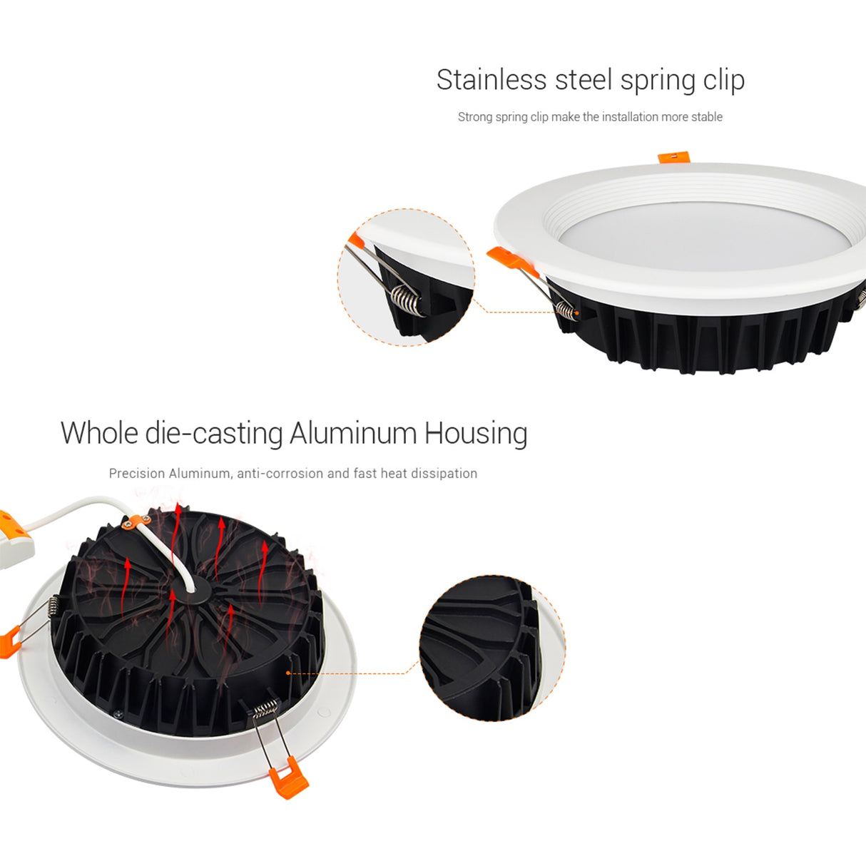 MiBoxer Downlight Spotlight Dimmable LED RGB+CCT 6W/9W/12W/15W/18W/25W