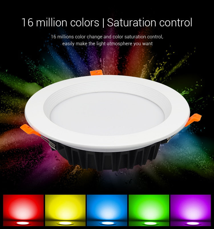 MiBoxer Downlight Spotlight Dimmable LED RGB+CCT 6W/9W/12W/15W/18W/25W