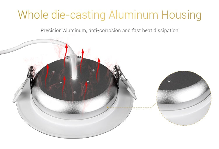 MiBoxer Downlight Spotlight Dimmable LED RGB+CCT 6W/9W/12W/15W/18W/25W