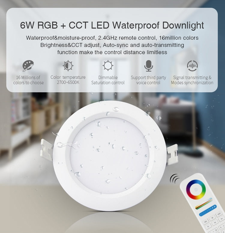 MiBoxer Downlight Spotlight Dimmable LED RGB+CCT 6W/9W/12W/15W/18W/25W