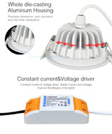 MiBoxer Downlight Spotlight Dimmable LED RGB+CCT 6W/9W/12W/15W/18W/25W