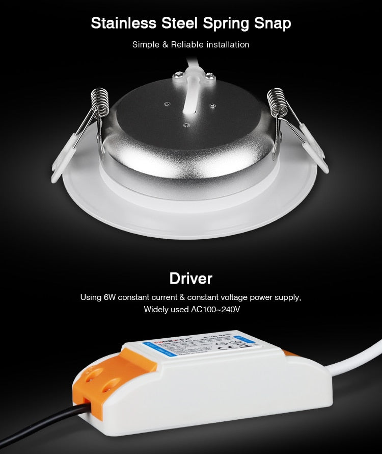 MiBoxer Downlight Spotlight Dimmable LED RGB+CCT 6W/9W/12W/15W/18W/25W