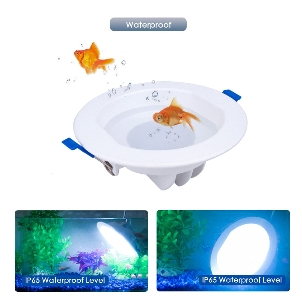 LED Downlight 6W 13W 20W Indoor Spot Light Round IP65 Waterproof Recessed Lamp Bathroom Kitchen Aquarium Outdoor 220V 240V