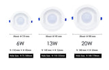 LED Downlight 6W 13W 20W Indoor Spot Light Round IP65 Waterproof Recessed Lamp Bathroom Kitchen Aquarium Outdoor 220V 240V