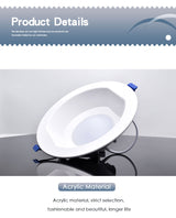 LED Downlight 6W 13W 20W Indoor Spot Light Round IP65 Waterproof Recessed Lamp Bathroom Kitchen Aquarium Outdoor 220V 240V