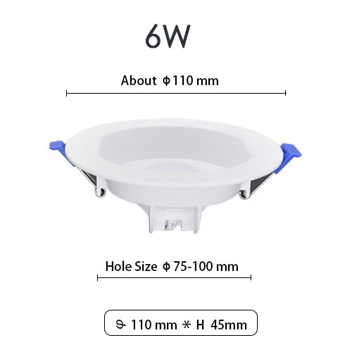 LED Downlight 6W 13W 20W Indoor Spot Light Round IP65 Waterproof Recessed Lamp Bathroom Kitchen Aquarium Outdoor 220V 240V