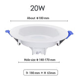 LED Downlight 6W 13W 20W Indoor Spot Light Round IP65 Waterproof Recessed Lamp Bathroom Kitchen Aquarium Outdoor 220V 240V
